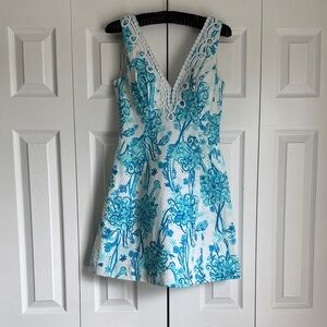 Lilly Pulitzer Women’s Multi-Blue and White Dress Size 2